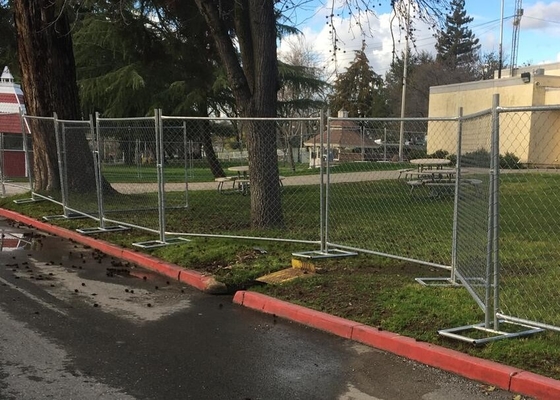 High Stability 10ft X 6ft Portable Security Fencing Chain Link For Special Events