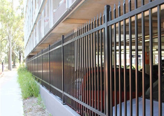 CE Waterproof Steel Garden Fencing Panels , 2.4m Wide High Security Fence