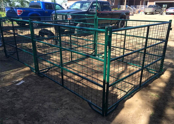 Round Pen Q235 Sheep Goat Fence Panels Metal Heavy Duty Fully Welded 7" Long