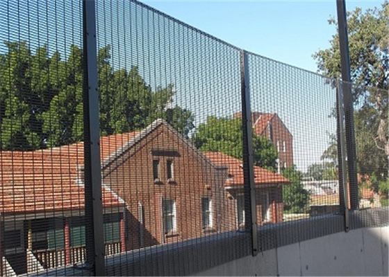 Durable Welded 358 Anti Climb Prison Fence High Security Wire Mesh With Post