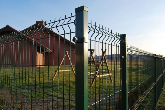 New Arrival Powder Coated 3D Welded Mesh Fence 3D Curved Welded Security Fence Panel