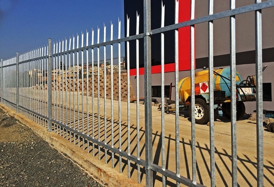 Steel Galvanized 1.5m Height Tower Fencing With Angle Pale