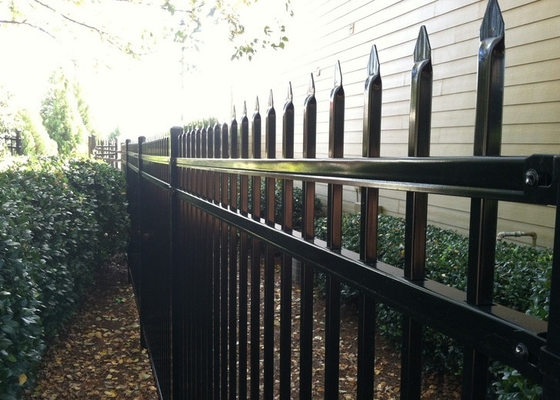 CE Waterproof Steel Garden Fencing Panels , 2.4m Wide High Security Fence