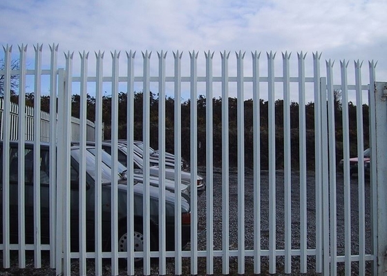 Wearproof 1.8 M Palisade Fencing , 17 Pales Galvanized Security Fencing