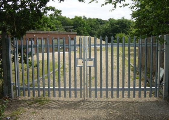 180cm Double Leaf Sliding Gate , 6m Length Galvanised Security Fencing